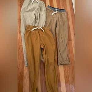 Set of 3 Children’s Place, Old Navy and Cat and Jack Kids Tan and Brown Joggers